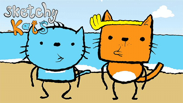 Sketchy Kats go to the Beach
